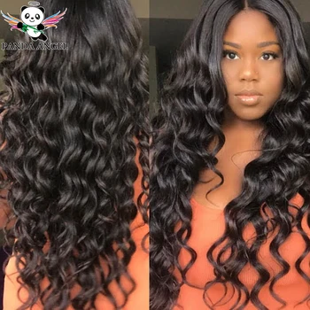 

Panda 13*4 Water Wave Human Hair Lace Front Wigs 150% Density Indian Remy Lace Front Human Hair Wigs 10-30Inches For Black Women