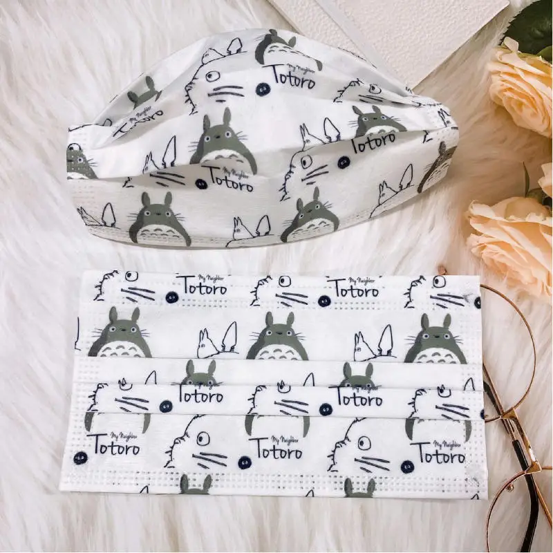 Мультяшные одноразовые маски My Neighbor Totoro со сборкой для лица аниме взрослые дети