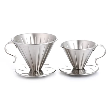 

Stainless Steel Clever Pour over Coffee Dripper Brewer Cone Filter Coffee Maker with Perfect Stand