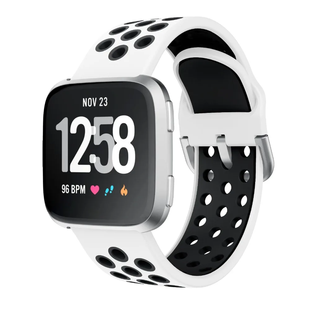 Высококачественный однотонный Браслет для Fitbit Versa 2/Versa Lite водонепроницаемый сменный мягкий силиконовый ремешок для часов Correa