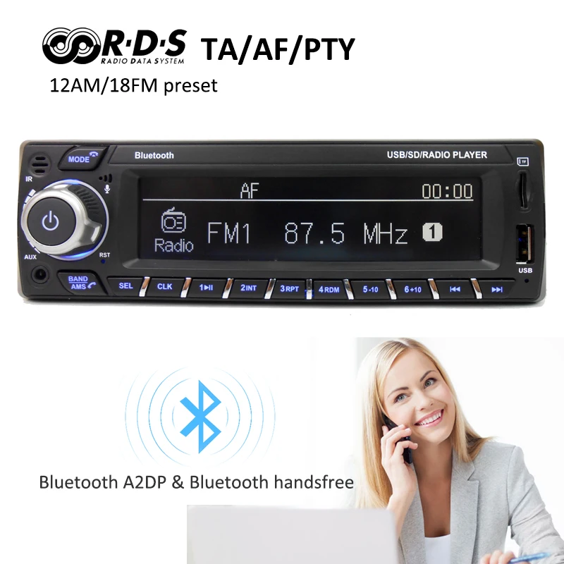 DAB Plus Автомагнитола 1 Din RDS MP3 аудио плеер Bluetooth A2DP FM AM управление через приложение USB