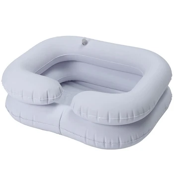 

Shampoo Basin Tub for The Disabled Elderly Portable Hair Washing Basin Drain Tube Bed Rest Nursing Aid Sink