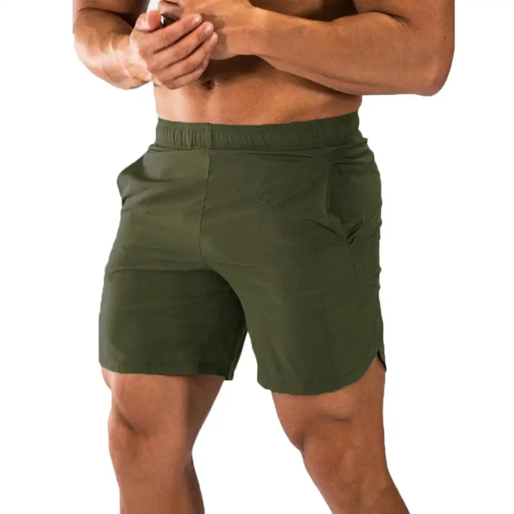 Летние модные мужские шорты с эластичным поясом, повседневные спортивные шорты для мужчин#0926 - Цвет: Зеленый