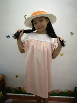 

Girl's fashion dress Summer high-quality brand pink dress