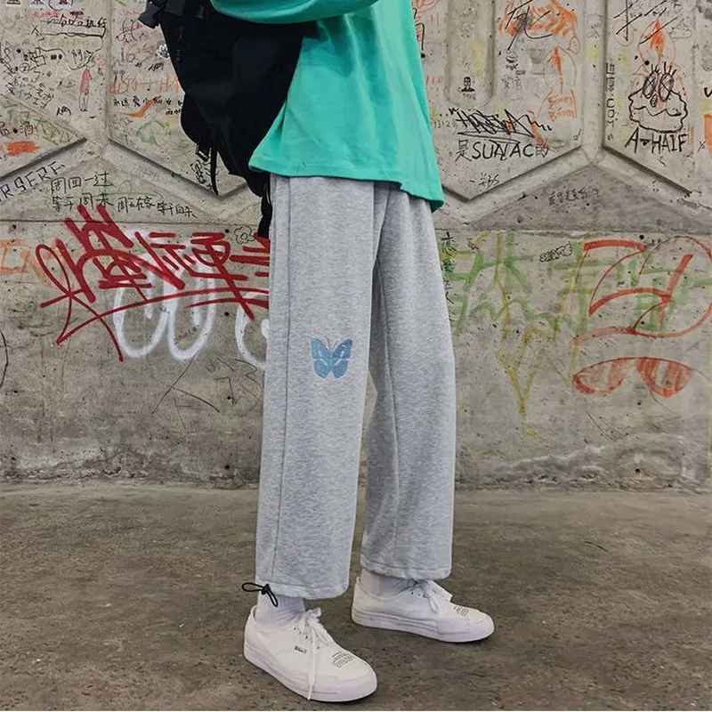 

HOUZHOU Joggers Women Fashion Autumn 2020 Loose Oversize Sweatpants Casual Solid Streetwear High Waist Straight Leg Pants