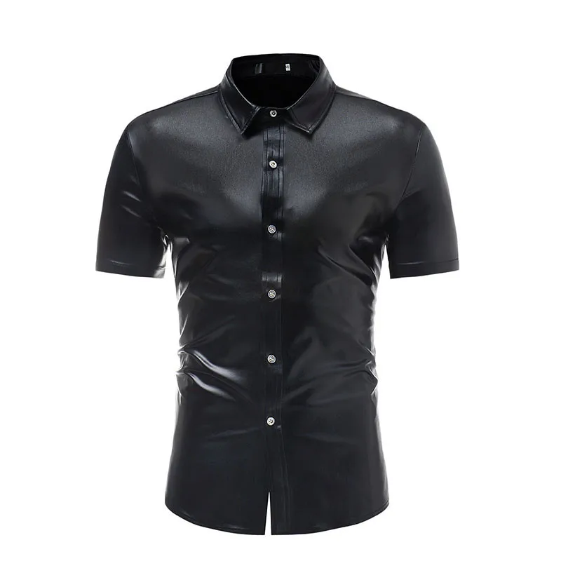 Мужские Металлические Блестящие для ночного клуба вечерние рубашки Camisa Masculina 2021