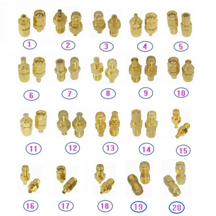 1pce адаптер SMA/RP-SMA к MMCX/SMB/MCX/SMC штекер и Женский Разъем RF коаксиальный разъем прямой