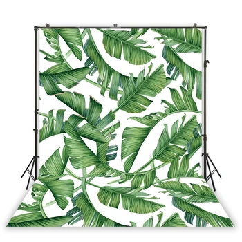 

HUAYI Party Photography Backdrop Studio Background Portraits Baby Photo Booth Summer Palm Leaves 3 Kinds Materials XT-7148-1