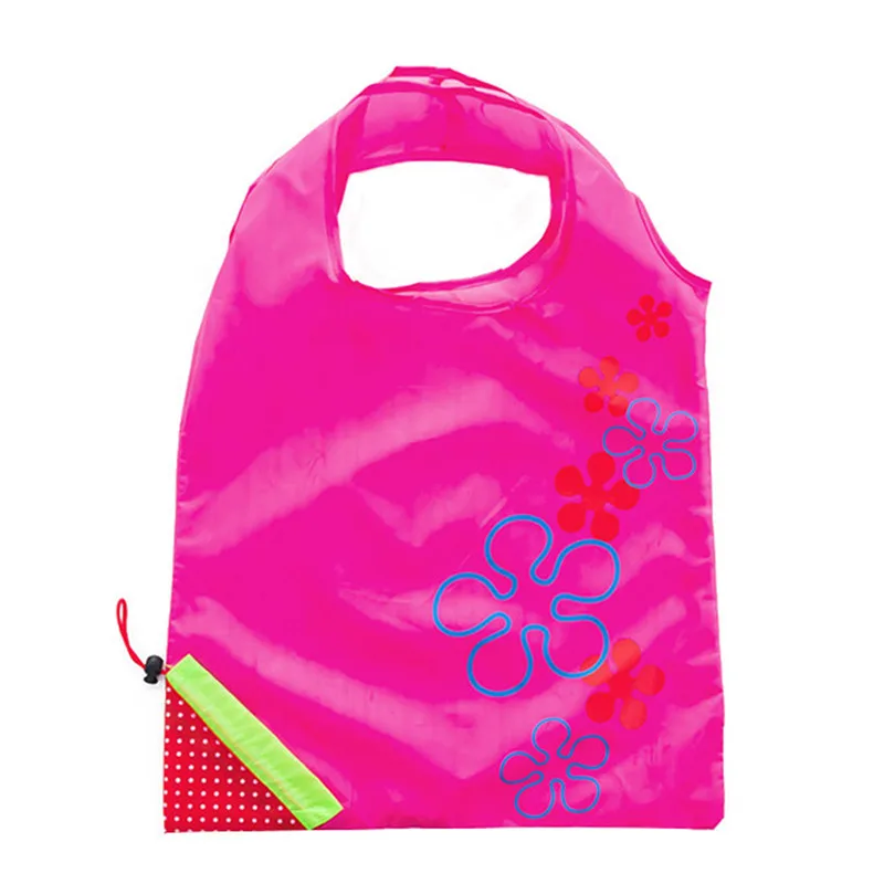 Горячая креативная Экологичная сумка для хранения сумки клубника складные сумки многоразового использования для покупок складной продуктовый нейлоновый эко-сумка - Цвет: RoseRed
