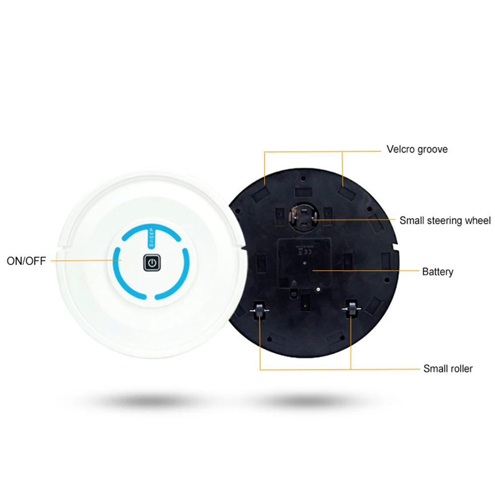 Портативный домашний эффективный автоматический умный пылесос с метлой, робот для уборки пола, бесшумный инструмент для удаления пыли