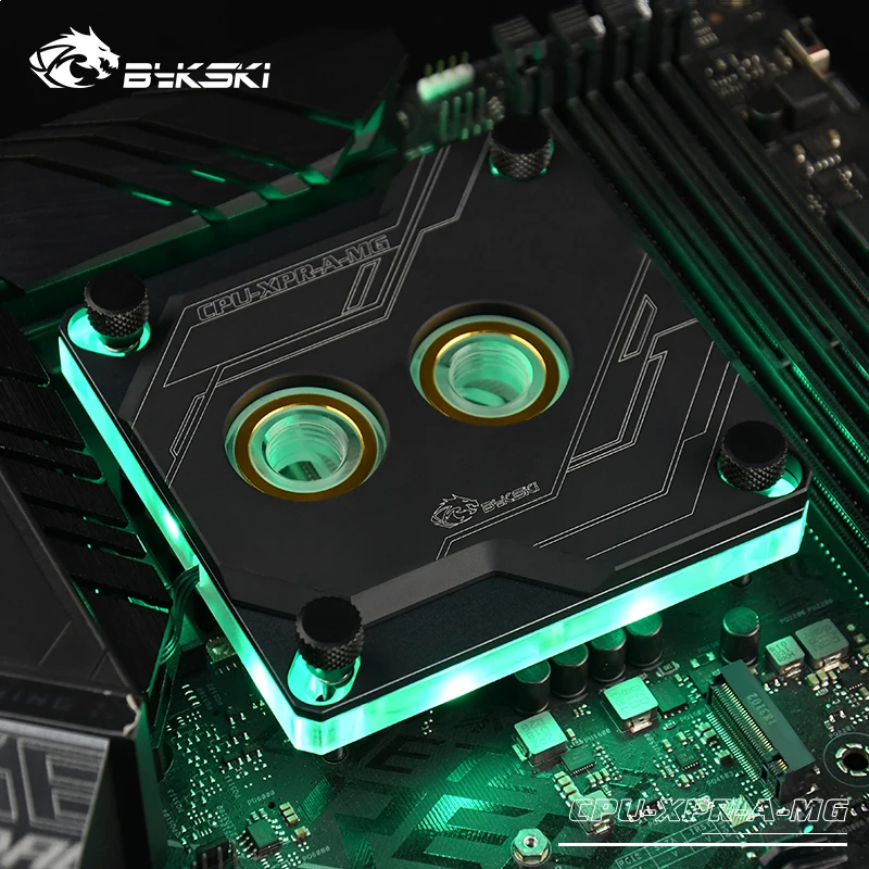 Bykski Процессор воды блок использовать для INTEL LGA1366/1156/1155/1151/1150/2011/2066 RGB светильник Поддержка 5V 3PIN GND заголовок к материнской плате