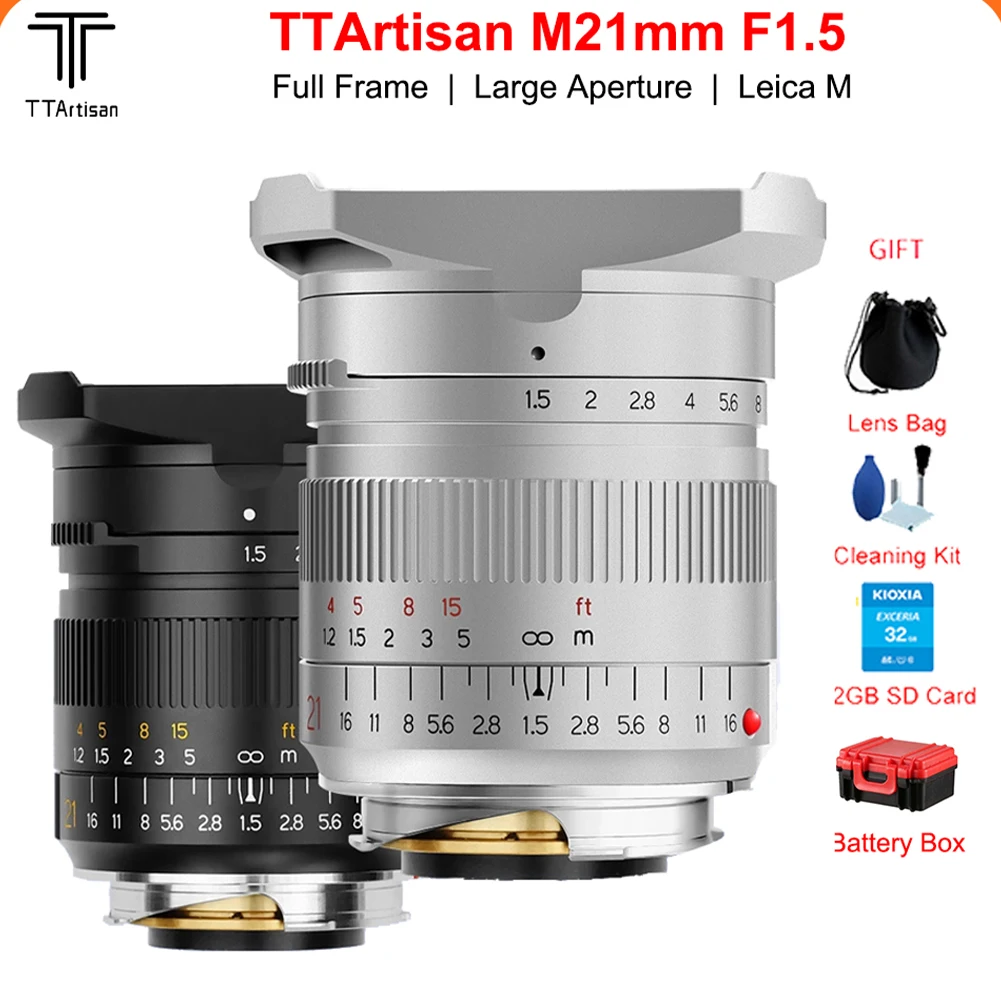 TTArtisan 21mm F1.5 Full Fame Large Aperture Wide Angle Manual Lens for Leica M-Mount Cameras Like M2 M3 M4 M5 M6 M7 M8 M9 M9p |