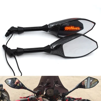 

With LED Turn Signal Integrated Mirrors Motorcycle Rearview Mirrors for Suzuki K1 K2 K3 K4 K5 K6 K7 K8 K9 GSXR750 TL1000S DL650