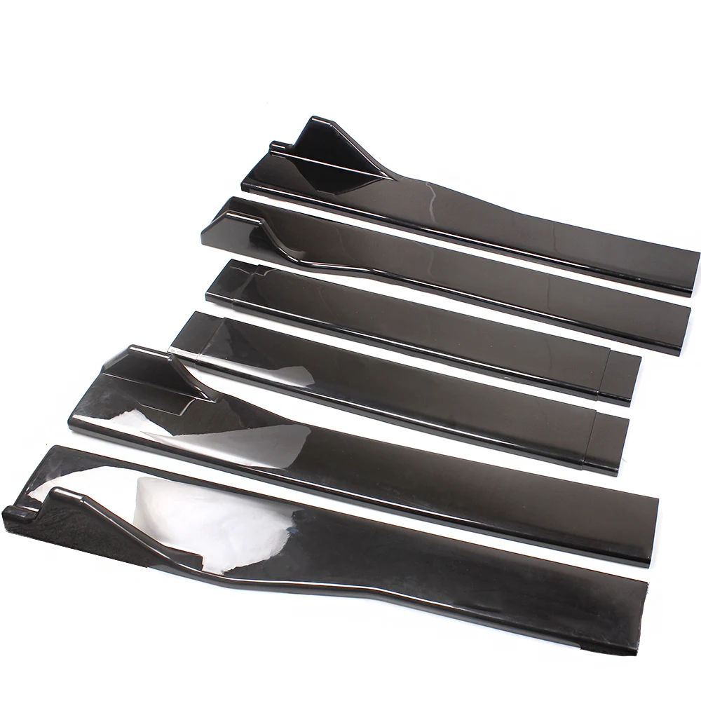 RASTP 6PCS 2.2m Universal Side Skirt Extensions Car Side Skirts Winglet Splitters Lip For BMW For Benz Honda Audi LKT044