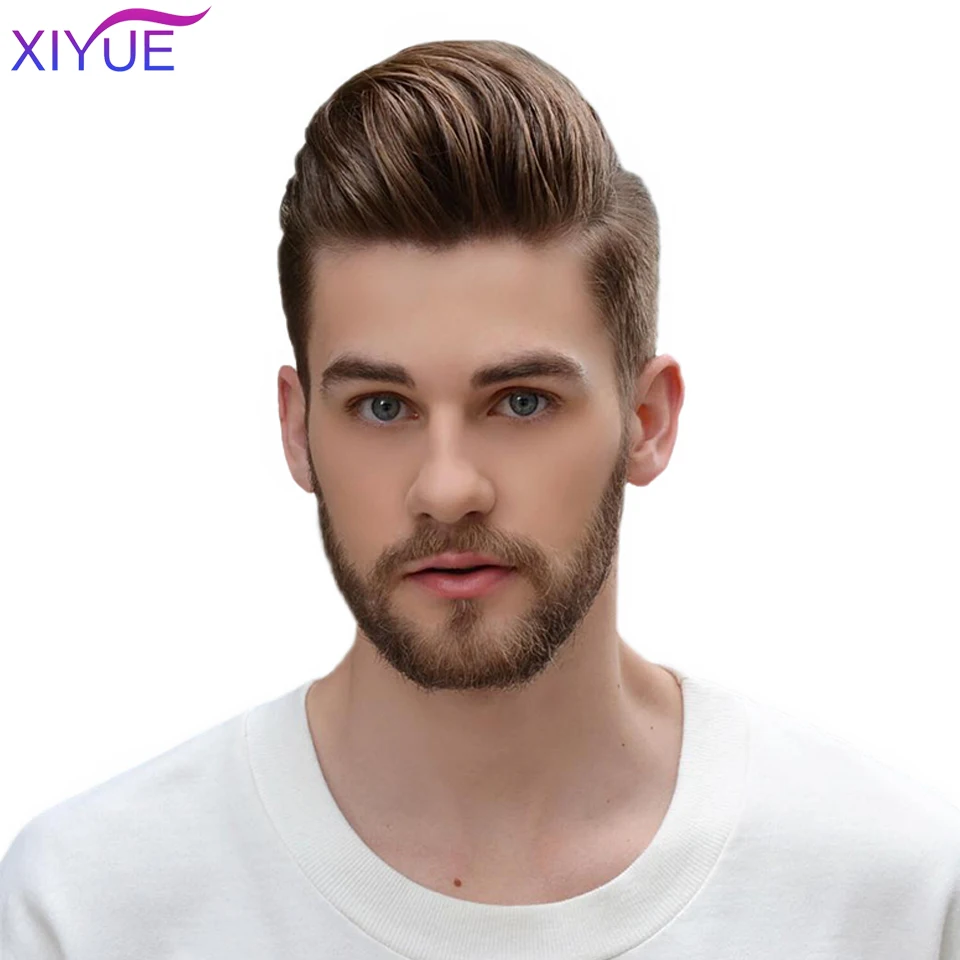 XIYUE Man's Beard Hand Made Real Hair Fake Beard Mustache Fancy Synthetic Invisible for Makeup Fake Hair Cospaly Party Tools