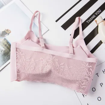 

Lace Beauty Back Gathered Fitness Seamless Underwear Bralete Solid Color Women Lingerie Bralette Shock Proof Ice silk Self Bra