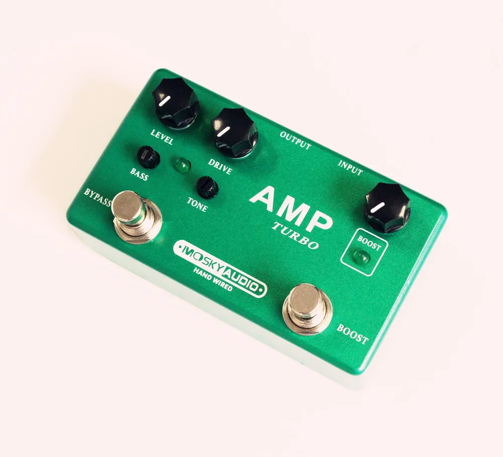 MOSKY AMP TURBO 2-в-1 гитарная педаль Boost классический Overdrive эффекты True обход полная металлическая оболочка Аксессуары для гитары