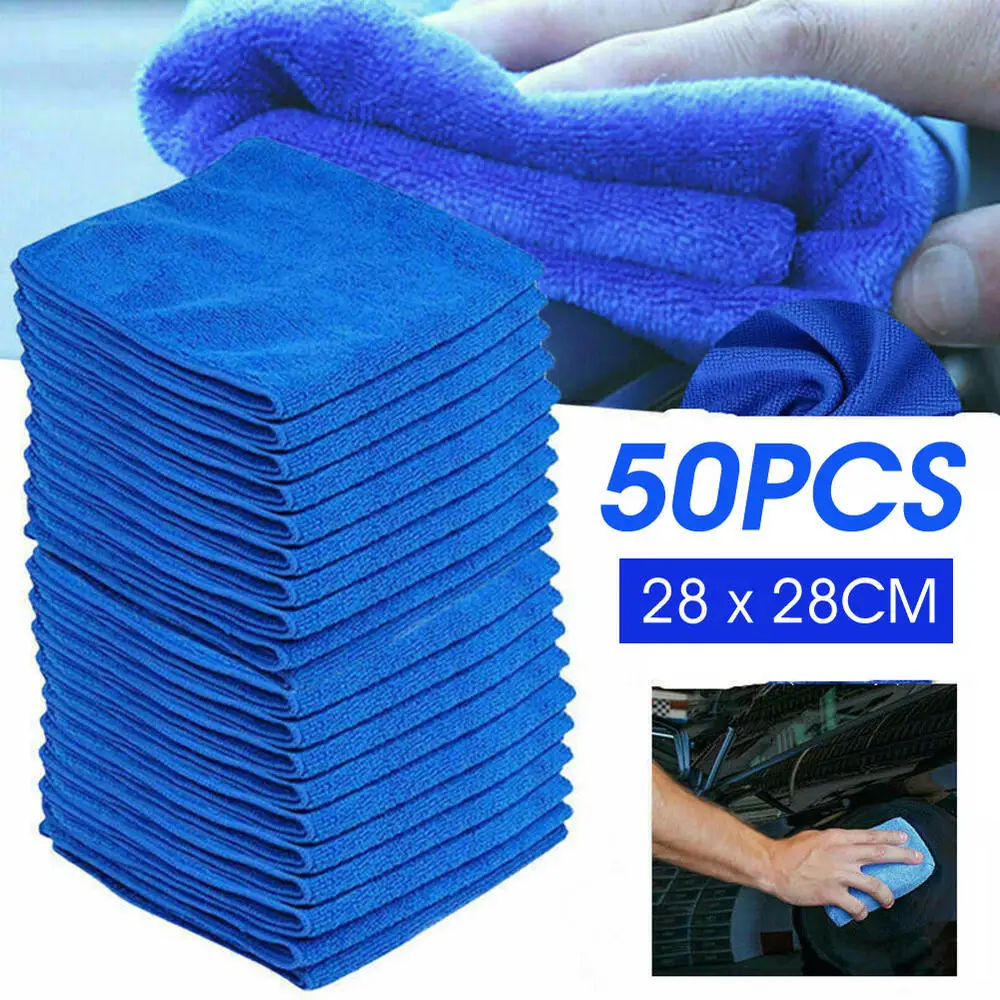 10 x Large Microfibre Cleaning Auto Car Detailing Soft Cloths Wash Towel Duster 