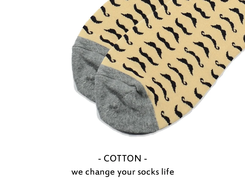 Fashion Man Socks Geometric Color Combed Cotton Autumn Winter Warm Breathble Couple Long Socks For Men Women Happy Wedding Gifts