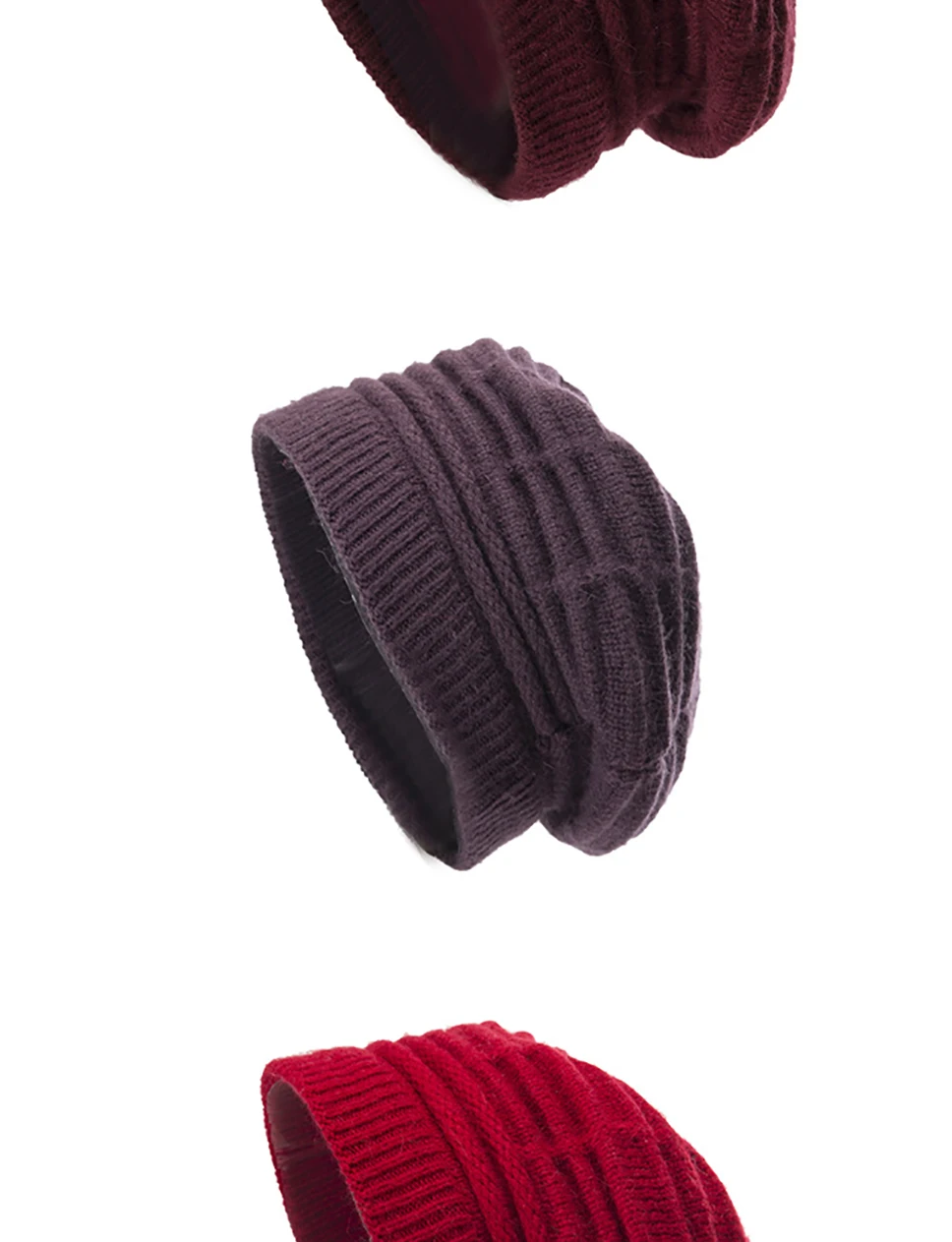 BEFORW New Knitted Warm Winter Wool Hats For Women Classic French Plus Velvet Beret Jacquard Casual Caps