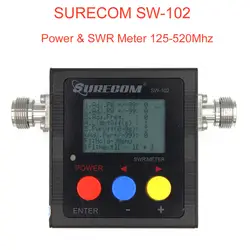 Новый SURECOM SW-102 метр 125-520 МГц цифровой VHF/UHF мощность и SWR метр SW102 для приемопередающей радиостанции