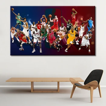 

2020 120cm x 65cm Quadro Classic Retro Basketball Poster Kobe Art Home Decorative Painting Living Room Bedroom Wall Sticker