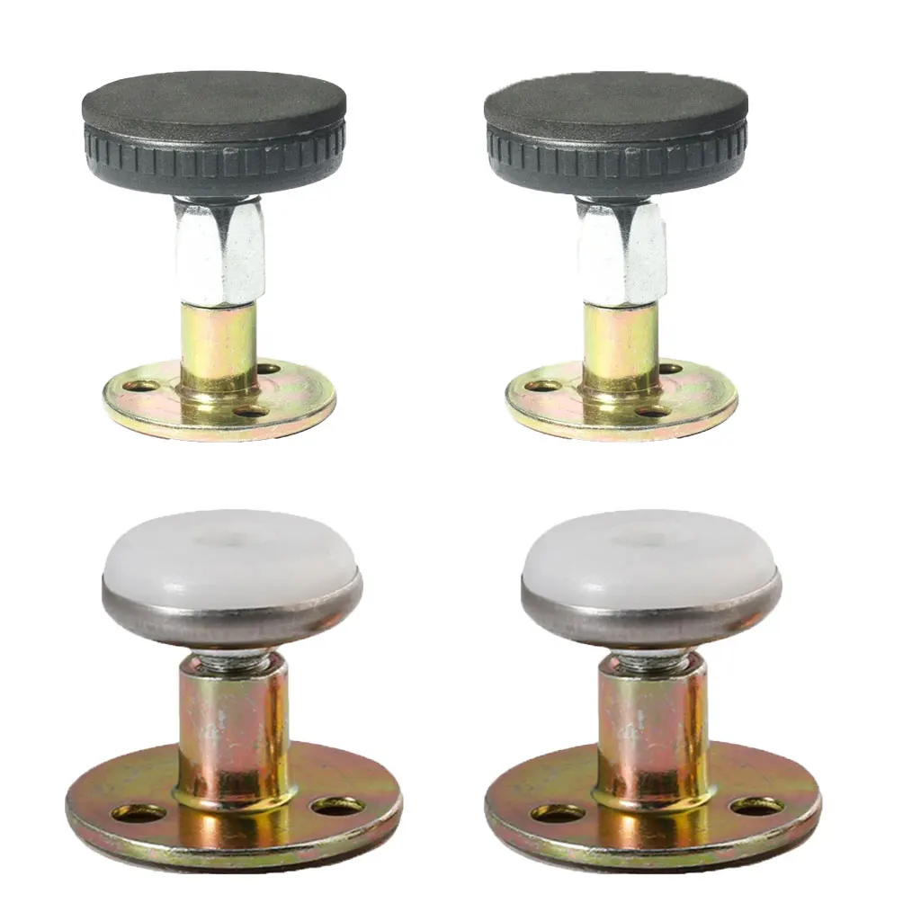 4 Pieces Adjustable Threaded Bed Frame Anti-Shake Tool Support for Room Wall and Furniture DIY
