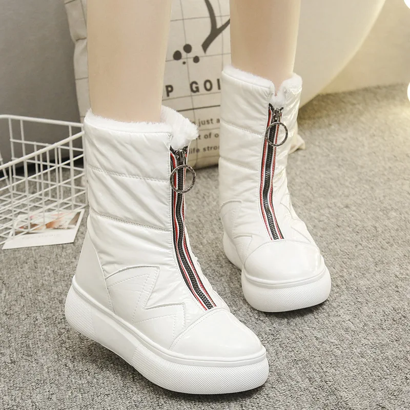 

winter Waterproof non-slip snow boots Botas de nieve planas de moda para mujer fashion classic High quality women shoes H12-14