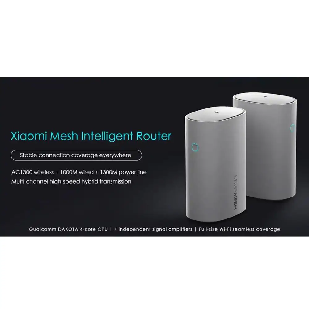 Xiaomi 2 шт AC1300 2567 Мбит/с 256 Мб 2,4 ГГц и 5 ГГц сетка WiFi маршрутизатор