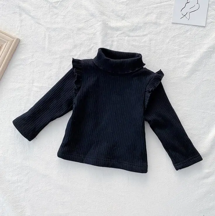 New Girls Ruffles T-Shirt Autumn Winter Fashion Girls Top 0-4t PQ939
