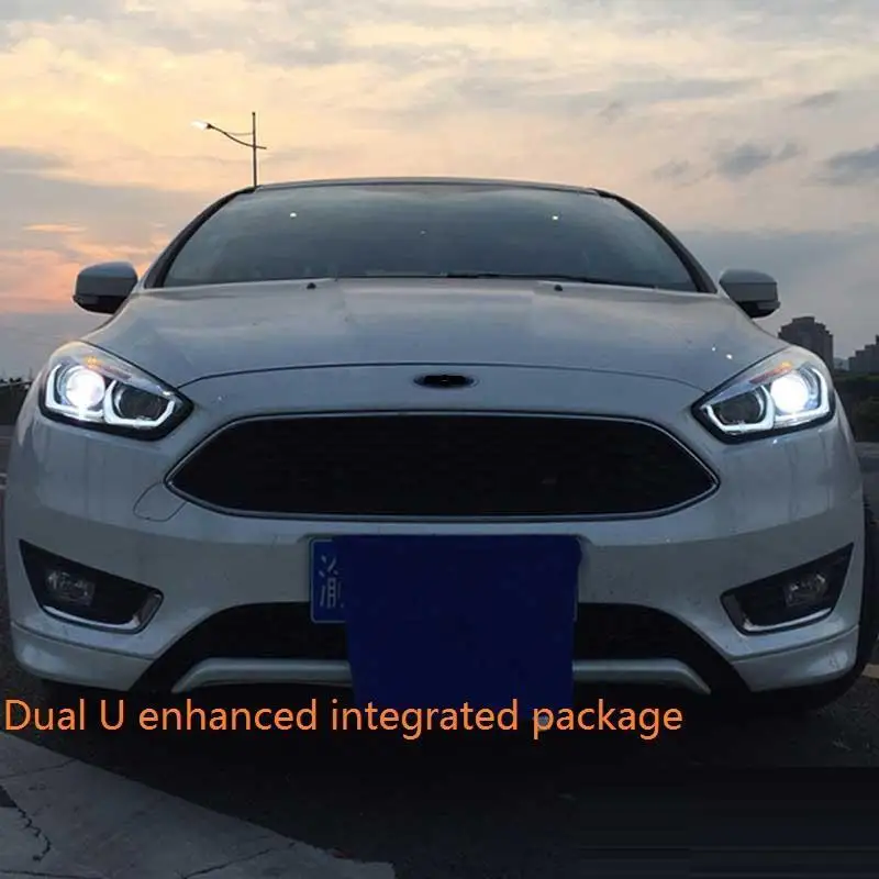 MODEL G Поворотник Neblineros Para Авто Стайлинг Drl светодиодные лампы фары Задние Автомобильные фары в сборе 15 16 17 для Ford Focus - Цвет: MODEL G