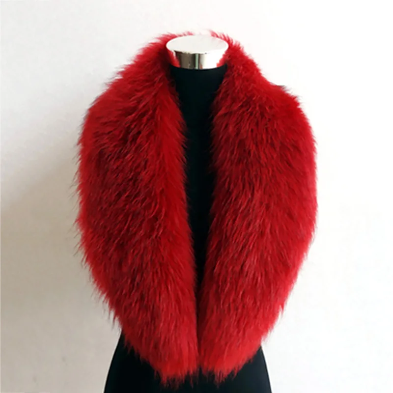 Natural Color Faux Fox Fur Collar Scarf 