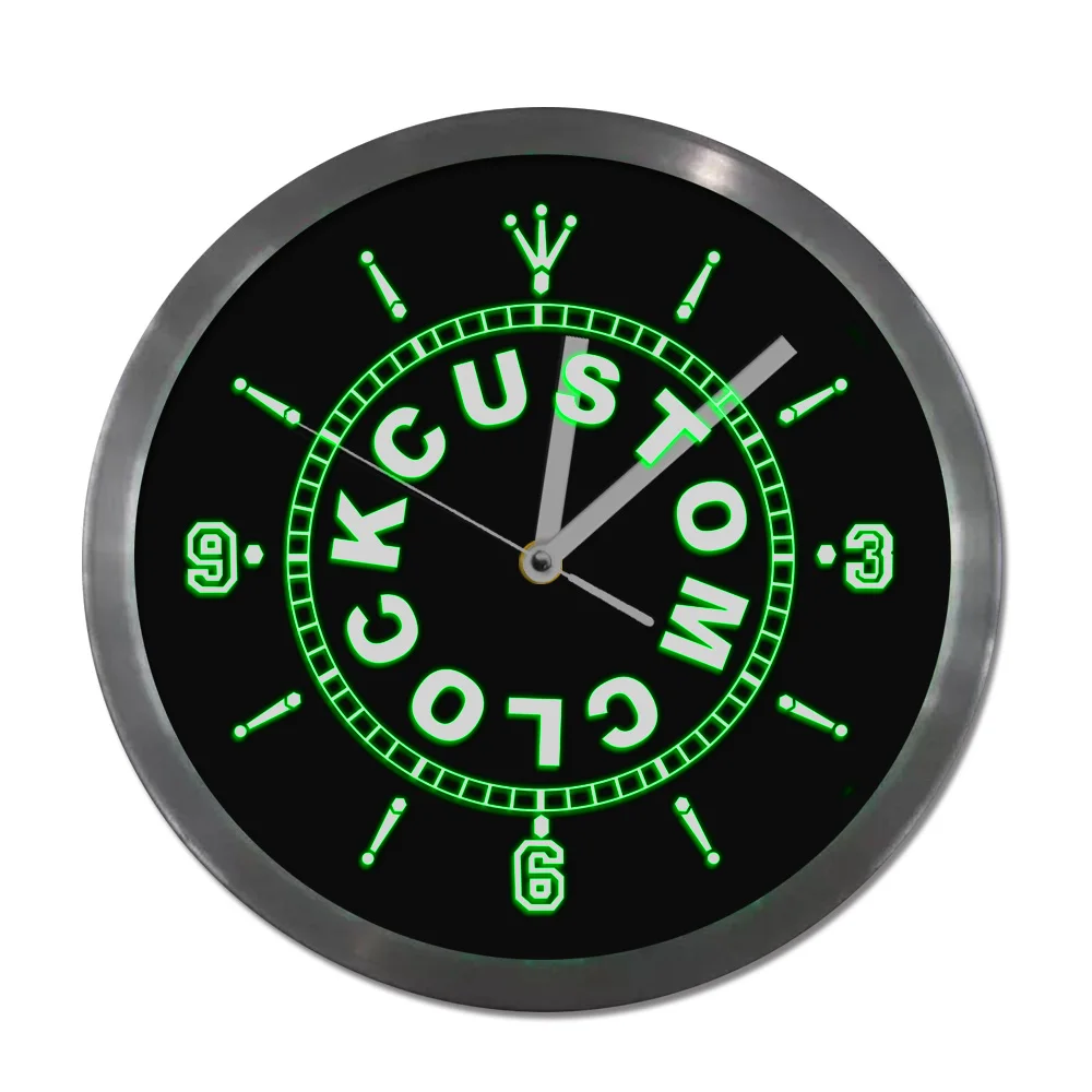 На заказ ваш дизайн ваш логотип название вашей компании персонализированные ваши Proudcts настенные часы Reloj Pared Saat - Цвет: LED Lighted Clock