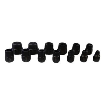 

13Pcs/Set Nut Remover Hand Tools Wrench Impact Metal Sleeve Black Equipment