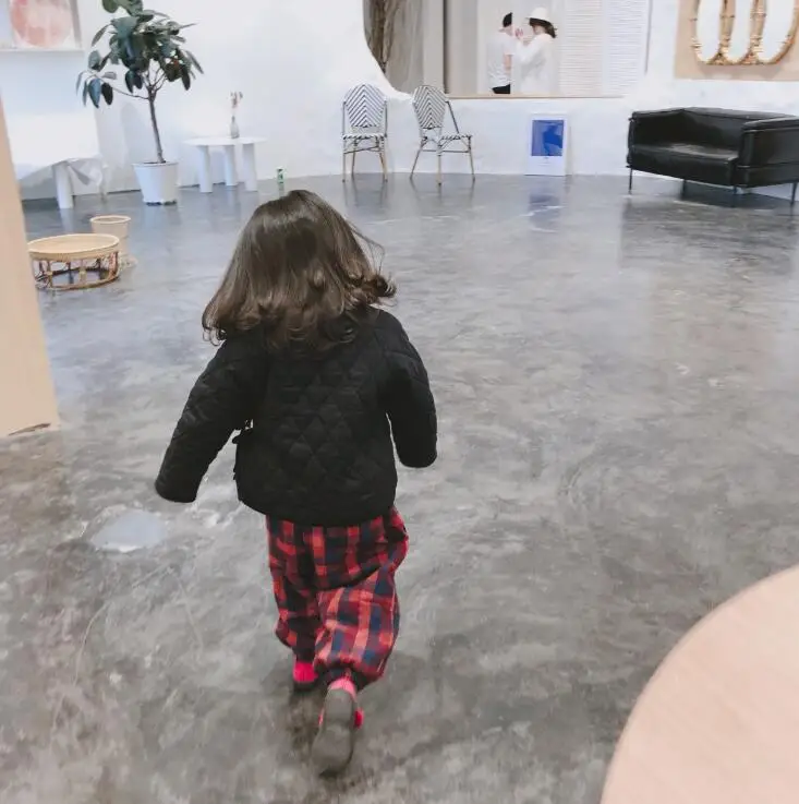 New Girls Boys Plaid Pants Thicken Winter Fashion Kids Long Pants 2-7T PQ999