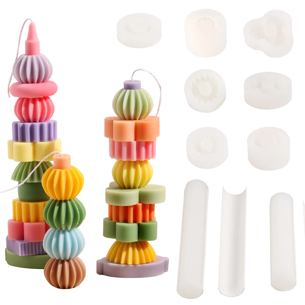 Building Block Candle Molds Aromatherapy Wax Silicone Mould DIY Handmade Home Decoration Tool