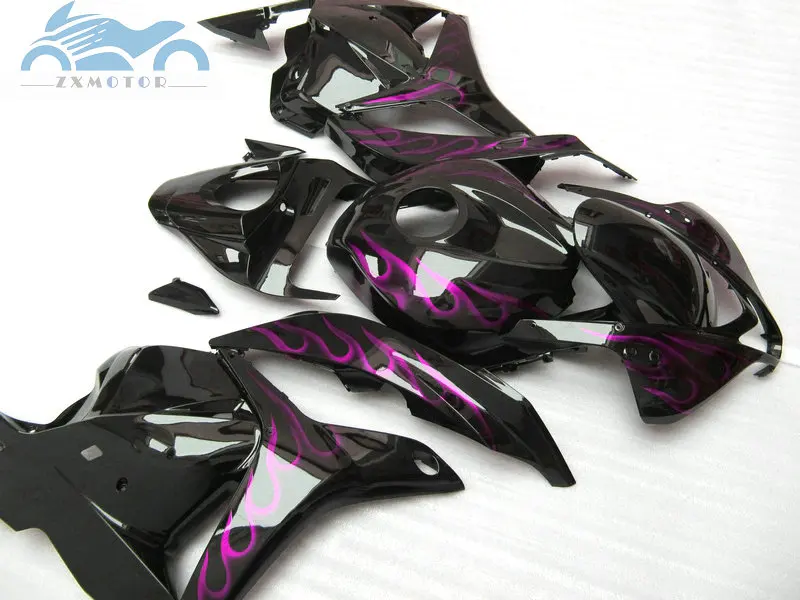 Customized OEM fairing kit fit for Honda CBR600RR 2009 2010 2011 CBR 600 RR 600RR 09 10 11 black purple flames fairing kits ZT04