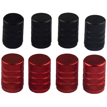 

MagiDeal 8x Universal Car Wheel Tire Air Valve Stem Cap Dust Cover Black/Red