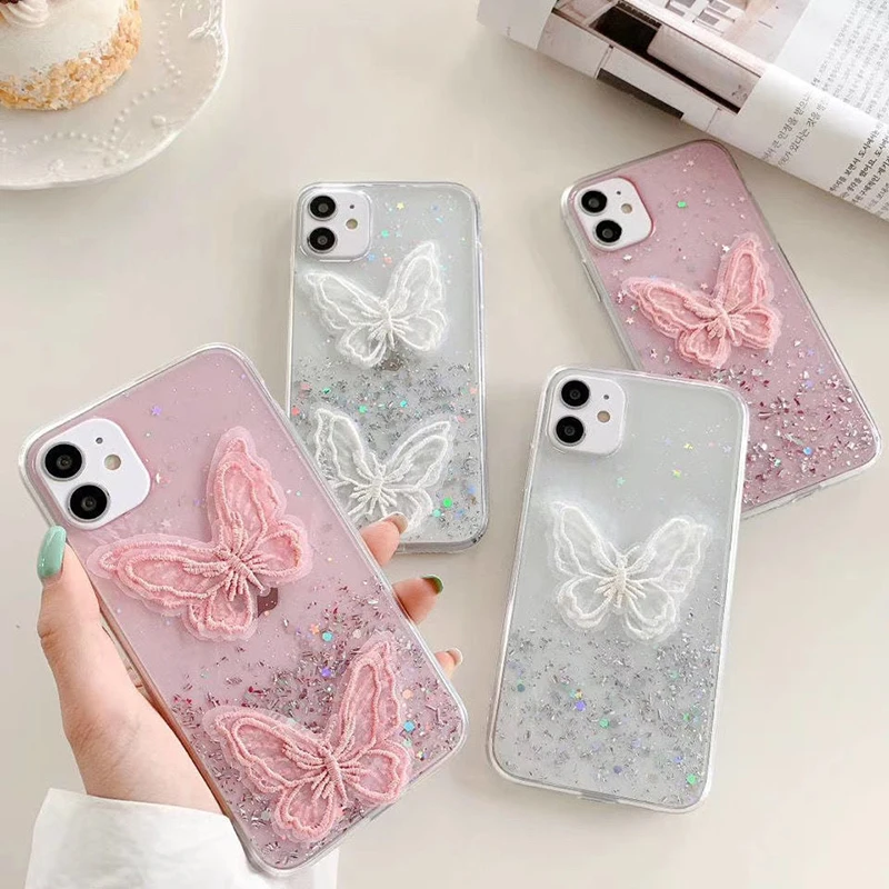 Phone case with lace