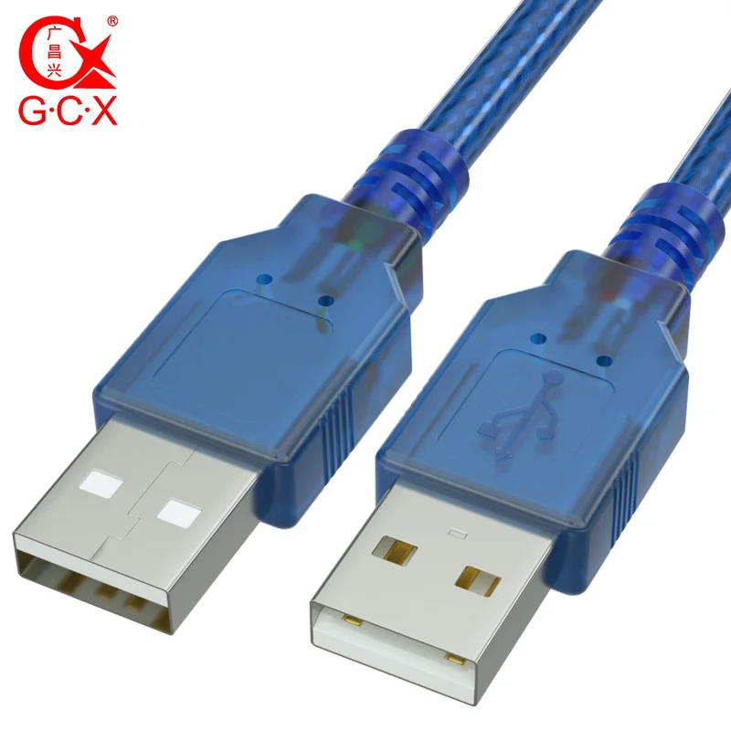 GCX USB-USB кабель Тип A папа-папа удлинитель для передачи данных провод для радиатора жесткий диск компьютер PC USB 2,0 кабель удлинитель - Цвет: Male to Male