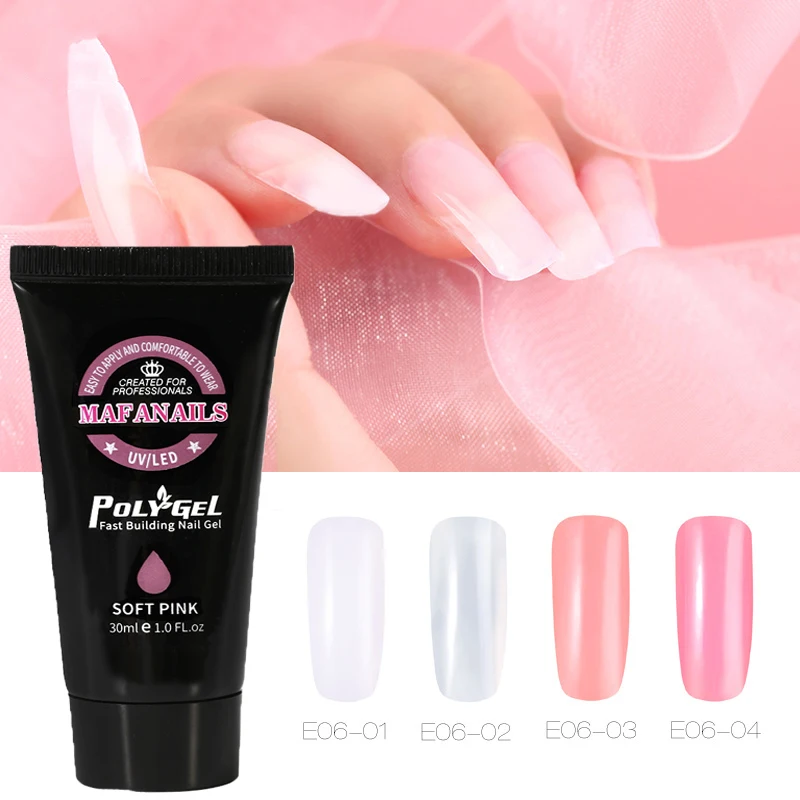 

30ml Nail Art Acrylic Poly Gel For Nail Constraction Builder Sculpting Hard Crystal Coumuflage Clear Extend Jelly Poly Gel