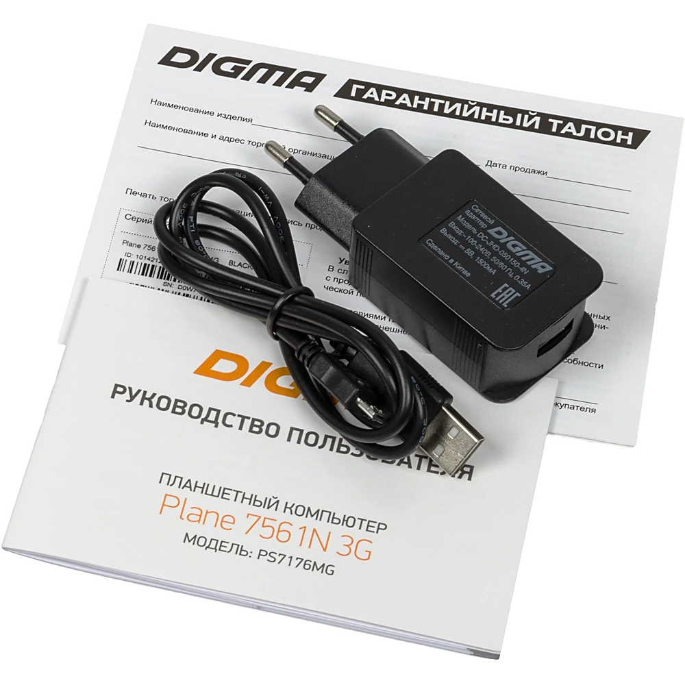 Планшет Digma Plane 7561N 3G MT8321 4C/1Gb/16Gb 7" IPS 1280x800/3G/And7.0/черный/BT/GPS/2Mpix/0.3Mpi