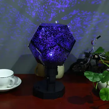 

EU Plug Super-light Rotatable Star Projecting Lamp Light Fifth Generation Romantic Science Three Colors LED Lights