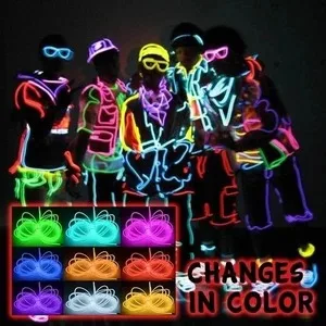 

Classic EL Wire Clothing Neon Led Costume Dance Light Up Glowing Costume Men Halloween Christmas Flashing Suit