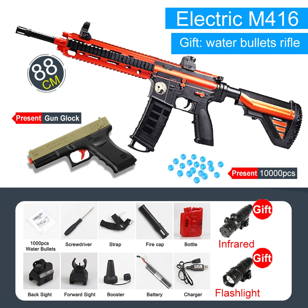 Электрический Blaster водяной пистолет игрушечные пистолеты M416 безопасная гелевая