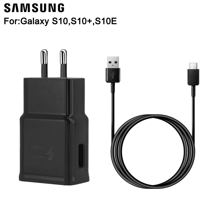 

Samsung Original Fast Chatger Wall Travel Charger EP-TA200 Type-c Cable For Galaxy S10 X S10 Plus S10+ S10e S9 S9 Plus SM-G9750