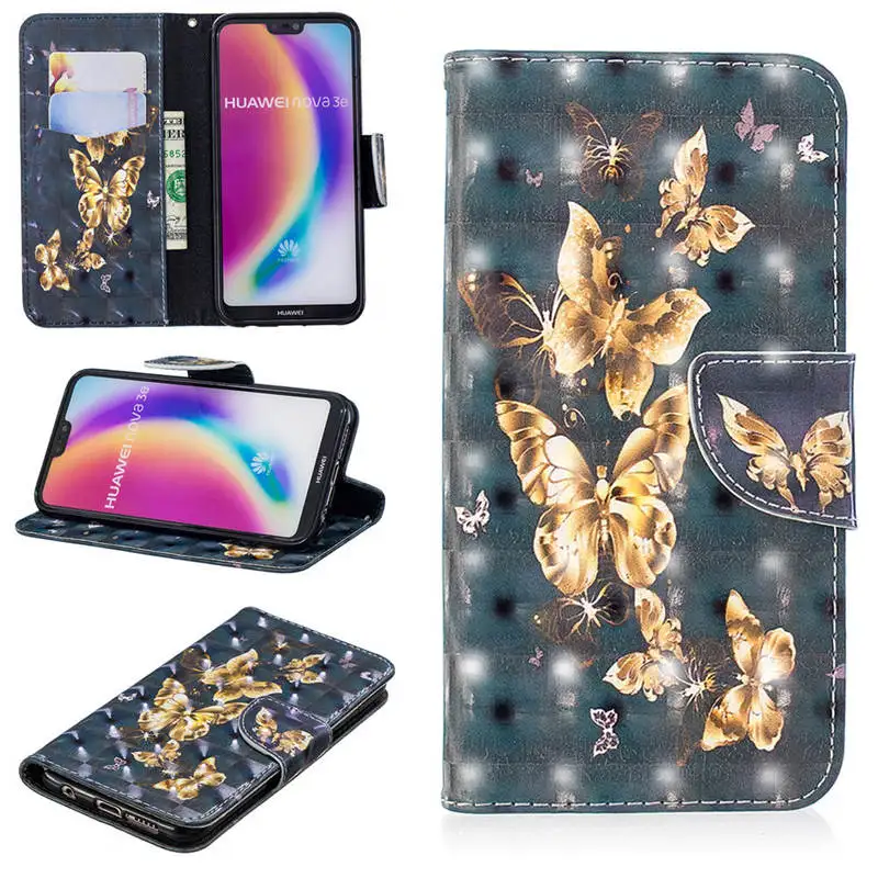 9 3D флип-чехол для телефона s для huawei P20 Lite P30 Pro Чехол для huawei P30 P20 mate 20 30 Pro P10 Lite чехол кожаный кошелек - Цвет: 9