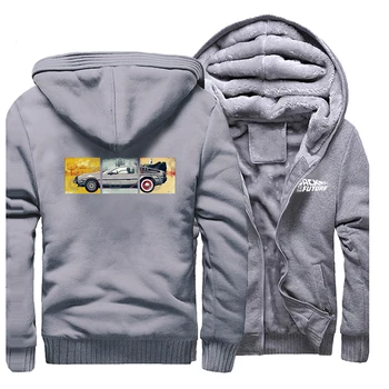 

Fashion Back To The Future Thicken Zipper Jacket Hoodies Men Car Movie Funny Hoodie Mens Casual Fleece Sportswear Streetwear