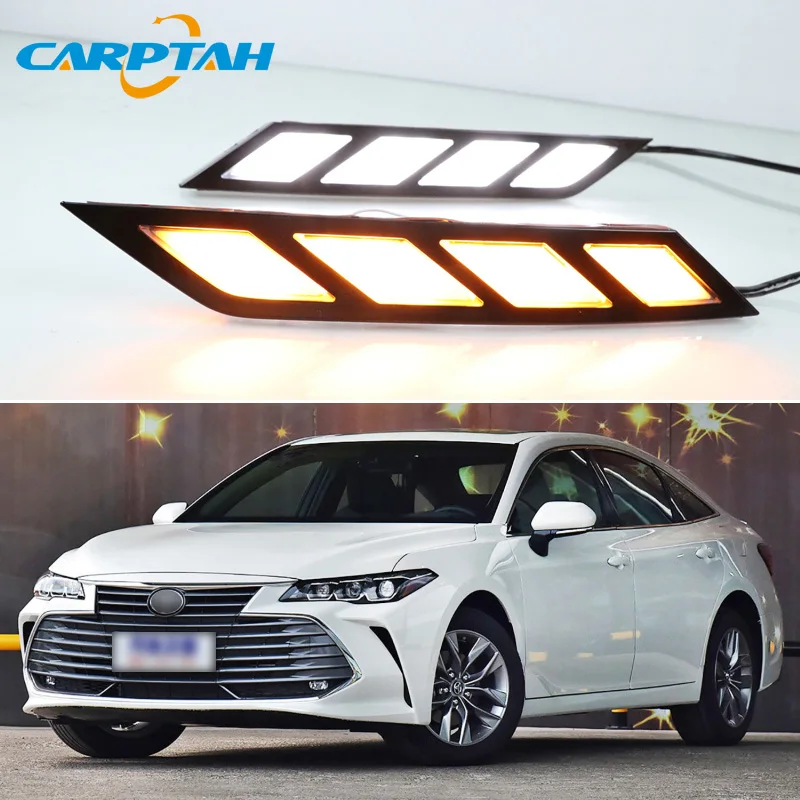 

LED Daytime Running Light For Toyota Avalon 2018 2019 Waterproof 12V Yellow Turn Signal Indicator Light Bumper LED DRL