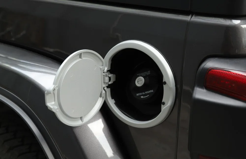 Для Jeep Wrangler JL автомобильный внешний газовый бак топливная задняя крышка бака наполнитель накладка части молдинги Серебристые/Черные Аксессуары